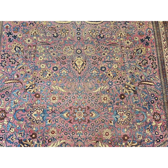 19th Century Oversized Persian Khorassan Rug, Hand-Knotted Wool, Allover Pattern, Purple & Blue, 11’ X 20’ For Sale - Image 11 of 17