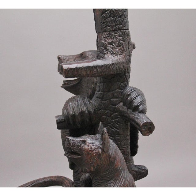 Early 20th Century Carved Bear Hall Stand For Sale - Image 3 of 12