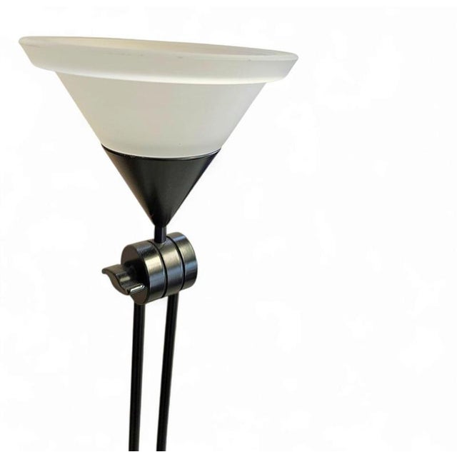 Adjustable Conical Glass and Black Metal Floor Lamp from Tronconi, Italy, 1970s For Sale - Image 10 of 12