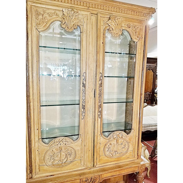 Late 18th Century 18th C. French Country Louis XVI Vitrine Biblioteque For Sale - Image 5 of 15
