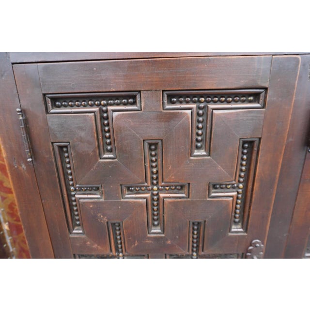 Spanish Colonial Three-Door Cabinet For Sale - Image 4 of 8