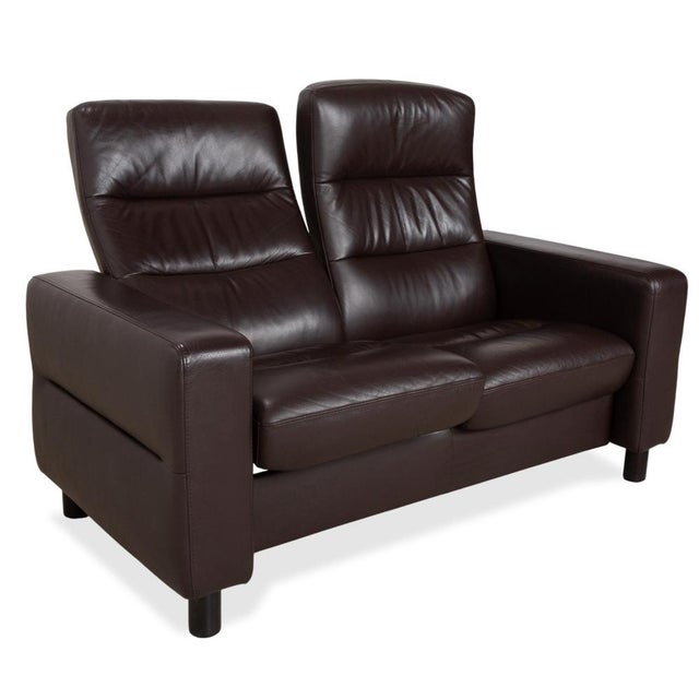 Wave Leather Three-Seater and Two-Seater Sofas from Stressless, Set of 2 For Sale - Image 5 of 18