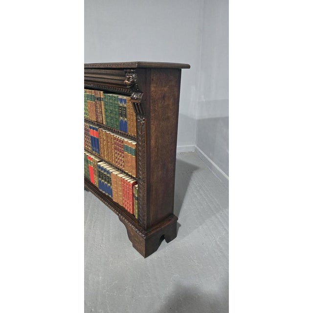 Open Bookcase in Carved Oak For Sale - Image 5 of 9