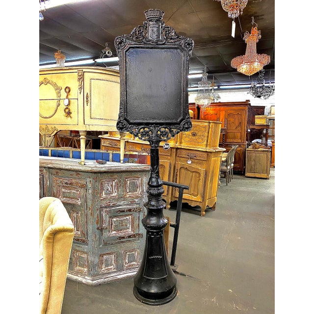 Black 19th Century Antique Parisian Double Sided Street Sign For Sale - Image 8 of 8
