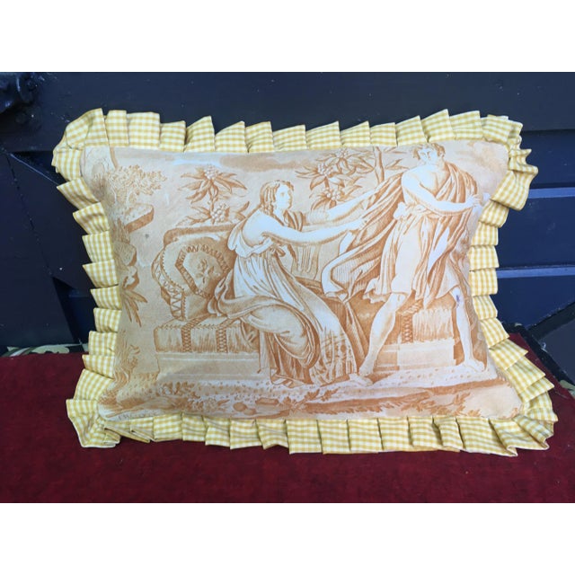 Toile "The Chastity of Joseph" Pillow For Sale In Philadelphia - Image 6 of 6
