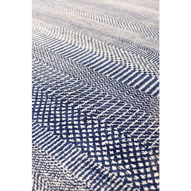 Modern Pasargad Home Transitiona Navy Area Rug- 3' 2" X 5' 3" For Sale - Image 3 of 3