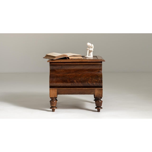 19th Century Victorian Storage Chest With Leather Top For Sale - Image 9 of 13