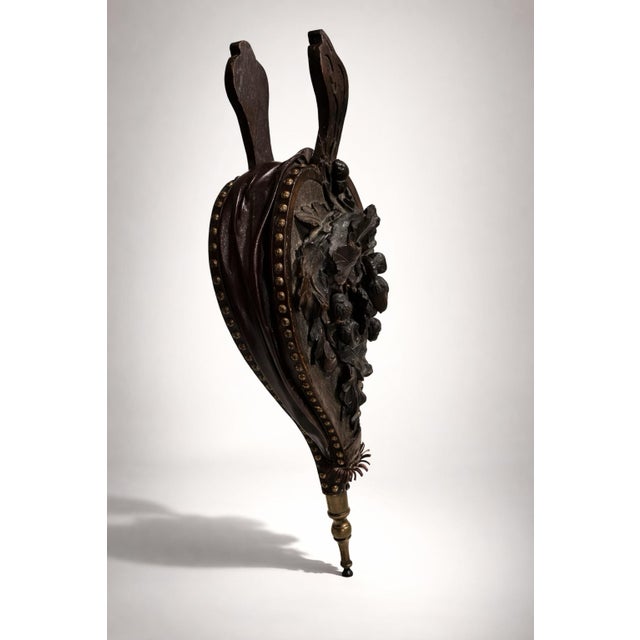 Antique French Carved Bellows For Sale - Image 4 of 10