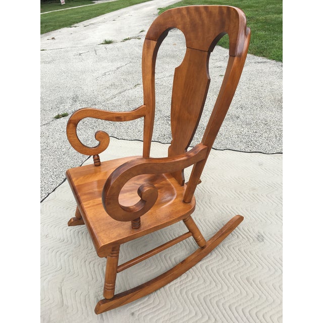 Tell City Balloon Back Maple Rocking Chair Chairish