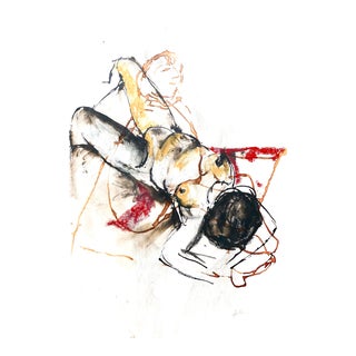 French Models" Contemporary Ink and Charcoal Painting by Martha Holden’ For Sale