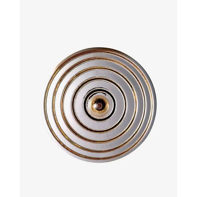 Silver echo wall light, large by Radar. Design: Bastien Taillard. Materials: Thermoformed silver glass, metal. Dimensions:...