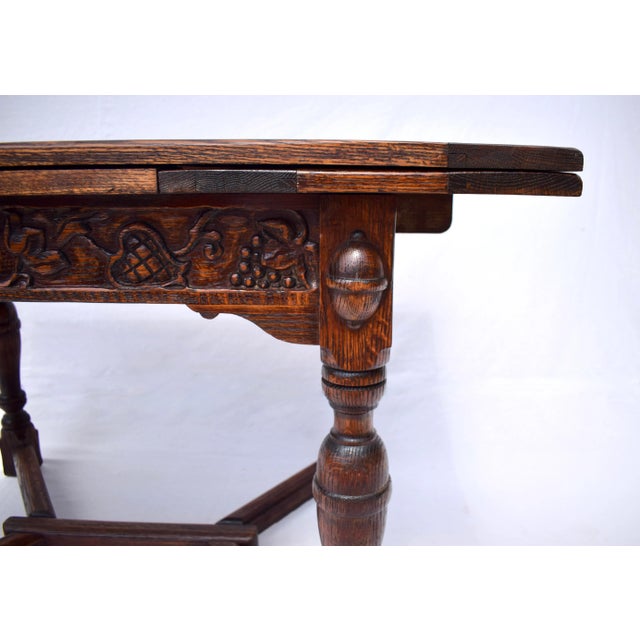 Jamestown Lounge Co. Antique Jacobean Style Refectory Dining Table by Jamestown Lounge, Feudal Oak For Sale - Image 4 of 12