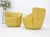 Vladimir Kagan Pair of Vladimir Kagan for Directional Nautilus Chairs Yellow Gold MINT! For Sale - Image 4 of 15