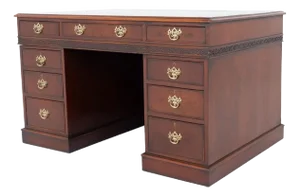 Georgian Revival Pedestal Desk Mahogany, 1850s