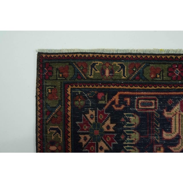 Textile 1970s Vintage Persian Handmade Wool 10x13 Orange Area Rug For Sale - Image 7 of 12