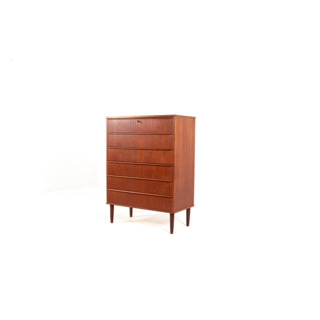 Brown Vintage Danish Teak Chest of Drawers by Si-Bomi Møbler, 1960s For Sale - Image 8 of 14