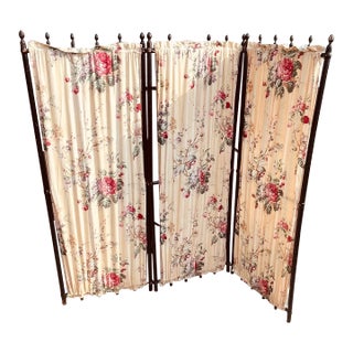 English Folding Screen 1890 For Sale