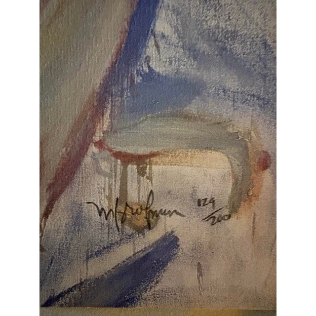 Figurative Vintage Abstract Expressionism Lithograph by Marcy Brafman, Signed, Unframed For Sale - Image 3 of 4