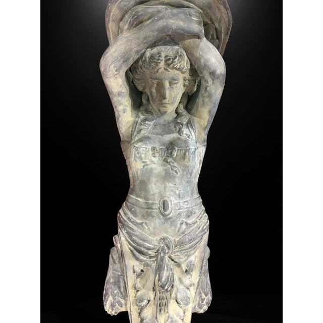 Large Vintage French Architectural Caryatid Corbels, 1970s, Set of 2 For Sale - Image 4 of 10