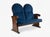 Mid-Century Modern Vintage Art Deco Loveseat with Blue Upholstery, 1970 For Sale - Image 3 of 5