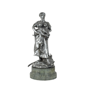 R Rozet, Agricultural Trophy, Early 20th Century, Silvered Christofle Bronze