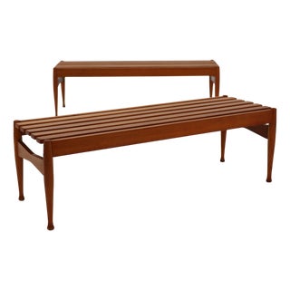 Italian Benches from Fratelli Reguitti, Italy, 1960s, Set of 2 For Sale