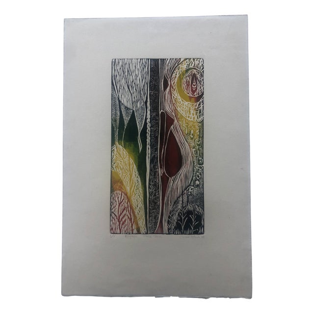 Melinda Massaro, Mother Earth, Woodcut, 1997 For Sale