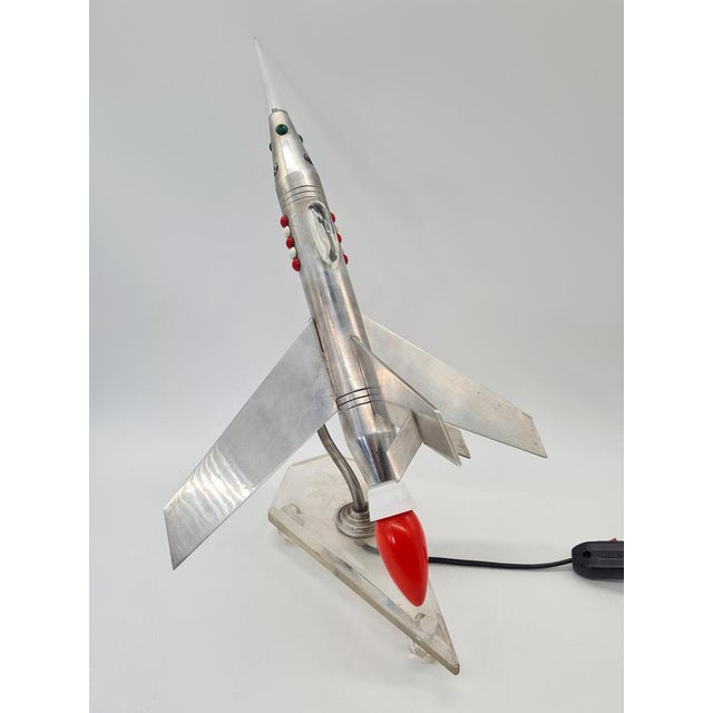 Vintage Table Lamp in Aluminium, 1960s For Sale - Image 4 of 17