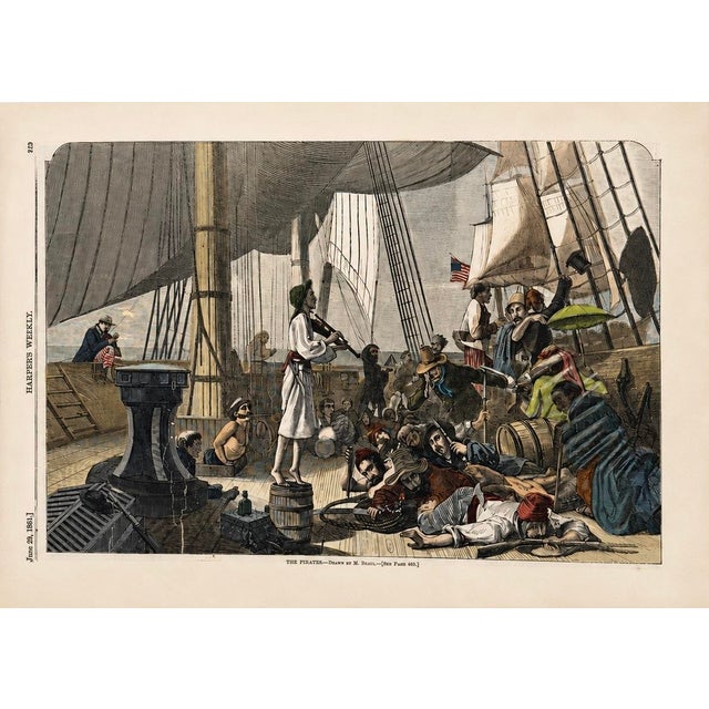 The Pirates, Original Print Harper's Weekly, July 1861 For Sale