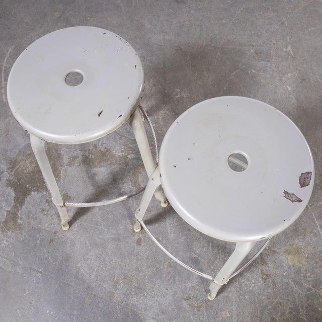 Industrial Nicolle Stacking Stools, 1950s, Set of 2 For Sale - Image 6 of 7