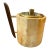 1950s Aldo Tura Mid-Century Modern Goatskin and Brass Ice Bucket For Sale