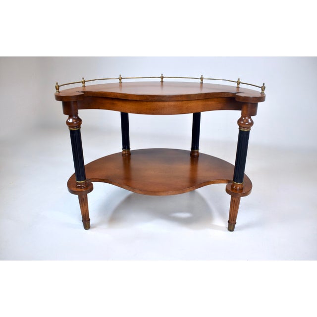 Vintage French Regency Style Burl Wood "Kidney Bean" Side or Tea Table For Sale - Image 14 of 14
