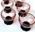 1930s Set of Art Deco Pink & Black Crystal Decanter & (6) Glasses. Czechoslovakia; Circa 1930 - Set of 7 For Sale - Image 4 of 8