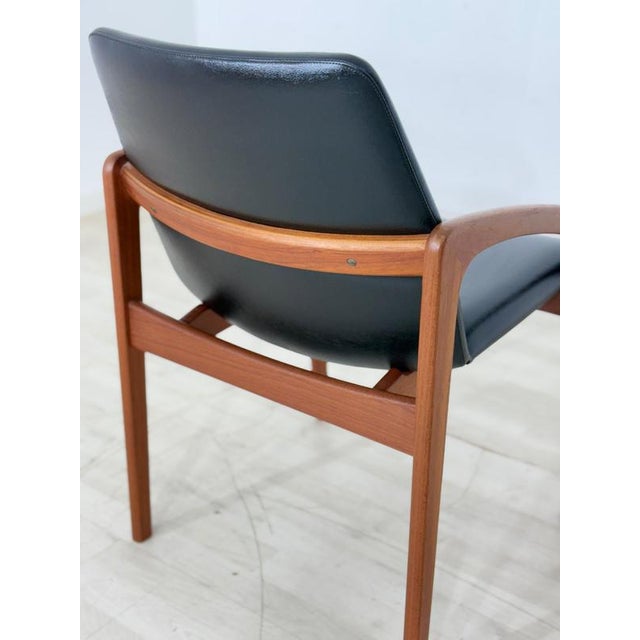 Brown Mid-Century Danish Teak Model 23 Armchair by Henning Kjærnulf for Korup Stolefabrik, 1960s For Sale - Image 8 of 12
