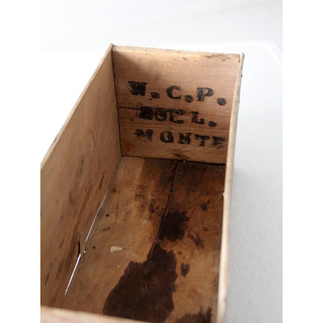 Brown Vintage Derby Food Wood Crate For Sale - Image 8 of 11