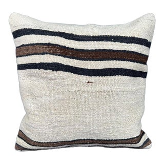 Turkish Hemp Pillow Cushion Natural Beige Black Cushion Cover 20x20 For Sale
