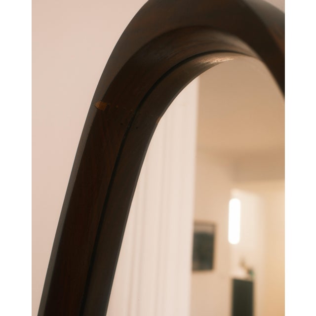 Modern Mid-Century Modern Wall Mirror in Teak, Italy, 1960s For Sale - Image 3 of 6