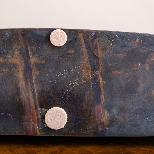 Bronze Vintage Jeffrey Brown 2003 Signed Patinated Bronze Sculptural Vessel For Sale - Image 8 of 10