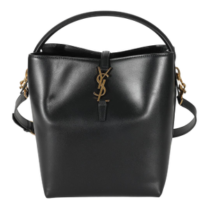 Black Shiny Calfskin Small Le 37 Bucket Bag