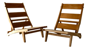 AP71 Reclining Chairs in Oak by Hans J. Wegner for AP Stolen, Sweden, 1960s, Set of 2