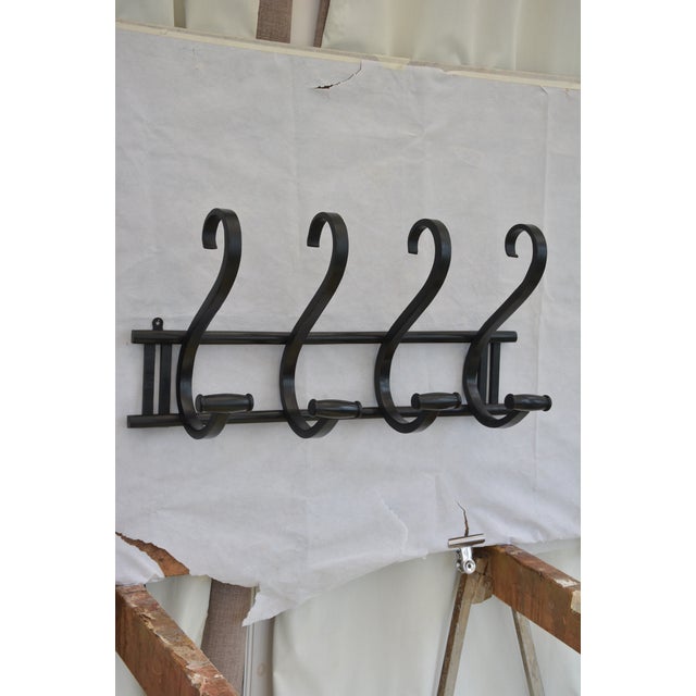 Vintage Ebonised Bentwood Coat Rack Coat Hooks, 1940 For Sale - Image 15 of 15