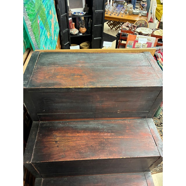 Antique Step Tansu Cabinet (Kaiden Dansu) Staircase Chest For Sale - Image 4 of 16