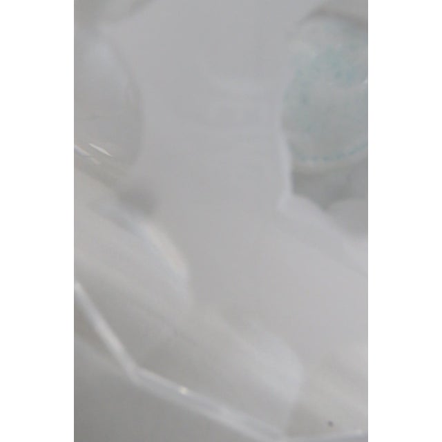 Art Nouveau Bohemia Desna Art Nouveau Style Frosted Crystal Sculptural 3 Nymphs Vase 4532b For Sale - Image 3 of 14