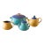 Rare, Never-Used Lindt Stymeist Colorways Serveware Set of 4 - Memphis Postmodern Japan For Sale