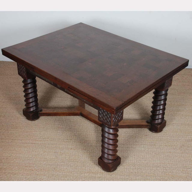 Wood Oak Dining Table, Breton, 1940s For Sale - Image 7 of 15