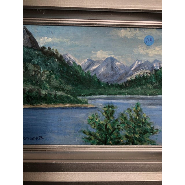 Early 20th Century Miniature Oil-on-Board Landscape Painting by the American Artist Marie Dorothy Dolph (1884–1979). For Sale - Image 4 of 4