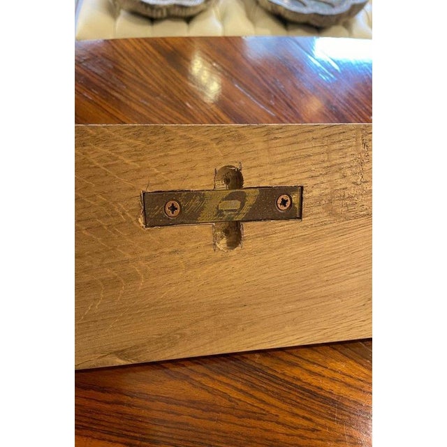 Ebonized Wooden Coat Rack with Brass Knobs, 1950s For Sale - Image 12 of 14