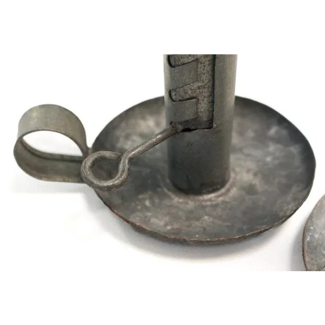 Metal Chamberstick Candle Holder Set For Sale - Image 7 of 10