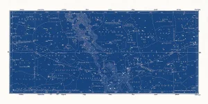 Reproduction Antique Star Map Large Celestial Print