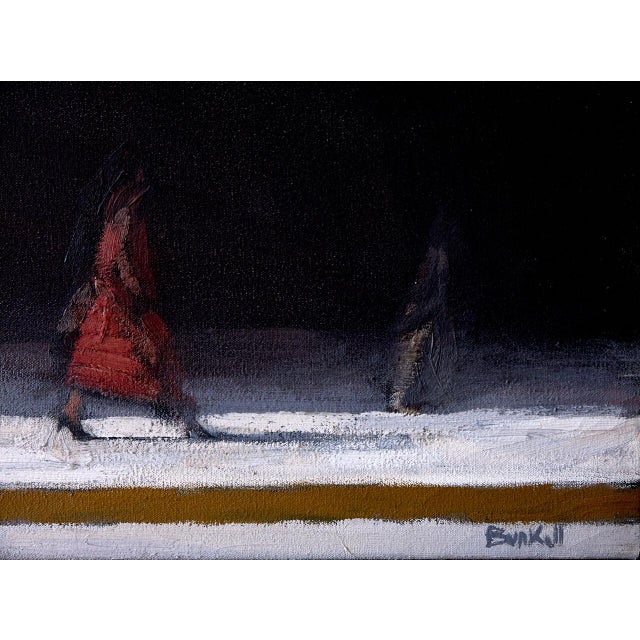 Richard Bunkall 1990s Original Richard Bunkall Painting, Cinematic Urban Theatre Marquee Scene, Framed Oil on Canvas For Sale - Image 4 of 13